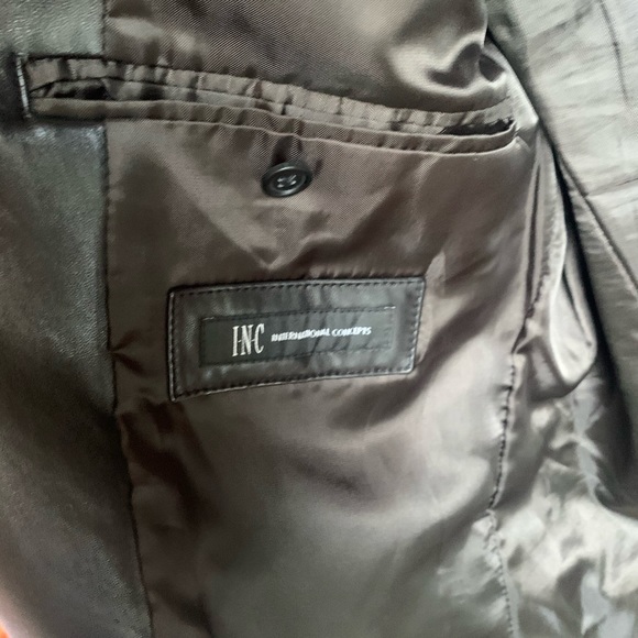 INC VINTAGE LEATHER JACKET - Picture 3 of 6